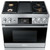 DOP36M94DLS Dacor 36" Contemporary Pro Natural Gas Dual-Fuel Steam Range with Griddle - Stainless Steel