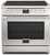 F4PDF366S1 Fulgor Milano 36" Accento Pro Dual Fuel Range with 6 Sealed Burners - Stainless Steel