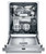 DWHD660WFM Thermador 24" Masterpiece Topaz 6 Program Dishwasher with Chef's Tool Drawer and Extra Dry Option - Stainless Steel with Masterpiece Series Handle