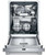 DWHD660WFP Thermador 24" Professional Topaz 6 Program Dishwasher with Chef's Tool Drawer and Extra Dry Option - Stainless Steel with Professional Series Handle