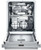 DWHD870WFM Thermador 24" Masterpiece Sapphire 8 Program Dishwasher with StarDry and Star Speed - Stainless Steel with Masterpiece Series Handle