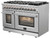 FFSGS623948 Forno 48" Pro Style Alta Qualita Gas Range 8 Sealed Burners - Stainless Steel