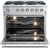 FFSGS629136 Forno 36" Pro Style Alta Qualita Gas Range 6 Sealed Burners - Stainless Steel