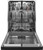 GDT645SGNBB GE 24" Stainless Interior Hidden Control Dishwasher with Dry Boost and Piranha Food Disposer - Black