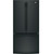 GNE25JGKBB GE 33" French Door 24.8 Cu. Ft. Refrigerator with Internal Water Dispenser - Black