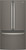 GNE27JMMES GE 36" 27.0 Cu. Ft. French Door Refrigerator with LED Lighting and Turbo Cool Setting - Slate