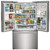 GRFG2353AF Frigidaire Gallery 36" 23.3 cu ft Counter-Depth French Door Refrigerator - SmudgeProof Stainless Steel