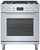 HDS8055U Bosch 30" 800 Series Industrial Style Free Standing Dual Fuel Range - Stainless Steel