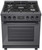 HGS8045UC Bosch 30" 800 Series Industrial Style Free Standing Gas Range - Black Stainless Steel