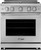 HGR30PSNG Dacor 30" Professional Natural Gas Range with 4 Sealed Burners - Silver Stainless Steel