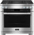 HR19353DFGR Miele 36" Dual Fuel Range with 4 Burners and Grill - Natural Gas - Clean Touch Steel