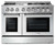 HRD4803U Thor Kitchen 48" Professional Double Oven Dual Fuel Range with 6 Sealed Burners and Griddle - Stainless Steel