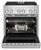 JDRP430HM JennAir NOIR 30" Dual Fuel Professional Range - Floating Black Glass