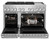 JDRP548HM JennAir NOIR 48" Dual Fuel Professional Range 6 Burners and Griddle - Floating Black Glass