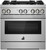 JDRP636HL JennAir RISE 36" Dual Fuel Professional Range 4 Burners and Grill - Stainless Steel