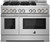 JGRP548HL JennAir RISE 48" Gas Professional Range 6 Burners and Griddle - Stainless Steel