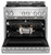 JGRP636HM JennAir NOIR 36" Gas Professional Range 4 Burners and Grill - Floating Black Glass