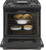 JGS760FPDS GE 30" Slide-In Front Control Convection Gas Range with No Preheat Air Fry and Self-Clean - Black Slate