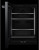 JennAir JUGFL242HM NOIR 24" Under Counter Glass Door Refrigerator - Left Hinge - Black and Stainless
