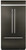 KBFN502EBS KitchenAid 42" Width Built-In Stainless French Door Refrigerator with Platinum Interior Design - Black Stainless Steel