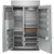 KBSD708MSS Kitchenaid 48" Built-In Side by Side Refrigerator with Ice and Water Dispenser - Stainless Steel