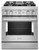 KFDC500JSS KitchenAid 30" Smart Commercial Style Dual Fuel Range with 4 Burners and EasyConvect - Stainless Steel