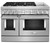 KFDC558JSS KitchenAid 48" Smart Commercial Style Dual Fuel Range with 6 Burners and EvenHeat Chrome Griddle - Stainless Steel