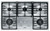 KM3475LP Miele 3000 Series 36" Liquid Propane Cooktop with Linear Grates - Stainless Steel