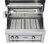 L30R3LP Lynx 30" Professional Liquid Propane Built-In Outdoor Grill with 2 Ceramic Burners and Rotisserie - Stainless Steel