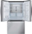 LRFS28XBS LG 36" Core Series 28 cu. Ft. Freestanding 3 Door French Door Refrigerator with External Water Dispenser and Ice Maker - PrintProof Stainless Steel