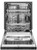 LDP6797BB LG 24" Fully Integrated QuadWash Dishwasher with 9 Wash cycles and SmartThinQ - Black