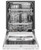 LDP6797WW LG 24" Fully Integrated Top Control QuadWash Dishwasher with 9 Wash cycles and SmartThinQ - White