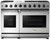 LRG4807U Thor Kitchen 48" Double Oven Gas Range with 6 Sealed Burners and Griddle - Stainless Steel