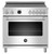 MAST365INSXT Bertazzoni 36" Master Series Free Standing 5 Heating Zones Induction Range with Self Clean Oven - Stainless Steel