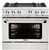 MCOR364BL Capital 36" Culinarian Series Gas Manual Clean Range with 4 Open Burners & 12" Grill - Liquid Propane - Stainless Steel