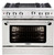 MCOR364BN Capital 36" Culinarian Series Manual Clean Range with 4 Open Burners & 12" Grill - Natural Gas - Stainless Steel