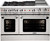 MCOR484BGL Capital 48" Culinarian Series Gas Manual Clean Range with 4 Open Burners with 12" Grill & 12" Thermo Griddle - Liquid Propane - Stainless Steel