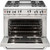 MCR364GL Capital Precision Series 36" Gas Range with 4 Power-Flo Burners & Thermo-Griddle - Liquid Propane - Stainless Steel