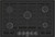 NGM8046UC Bosch 30" 5 Burner Gas Cooktop with Black Stainless Knobs and Powerful 19000 BTU Burner for Boiling - Black Stainless Steel