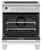 OR30SCI6W1 Fisher & Paykel 30" Series 9 Classic 4 Zone Induction Range with Convection Oven and Self Clean - White