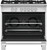 OR36SCG4W1 Fisher & Paykel 36" Classic Style Gas Range with Multi Shelf Cooking and Easy Cleaning - White