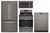 Package 37 - GE Appliance - 4 Piece Kitchen Package with Gas Range - Slate