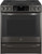 PGS930BPTS GE Profile 30" Smart Slide-In Front Control Gas Range with No Preheat Air Fry - Black Stainless Steel