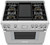 PRG364WDH Thermador 36" Pro Harmony Standard Depth Gas Range with 4 Star Burners and Griddle - Stainless Steel
