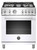 PROF304GASBIT Bertazzoni 30" Professional Series Free Standing 4 Burner All Gas Range with Smooth Glide Telescopic Rack - White