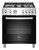 PROF304GASNET Bertazzoni 30" Professional Series Free Standing 4 Burner All Gas Range with Smooth Glide Telescopic Rack - Black