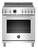 PROF304INSXT Bertazzoni 30" Professional Series Free Standing 4 Heat Zones Induction Range with Electric Self Clean Oven - Stainless Steel