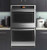 PT9551SLSS GE Profile 30" Built-In Double Convection Wall Oven with True European Convection and Self Clean - Stainless Steel