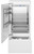 REF36PRL Bertazzoni 36" Professional Series Left Hinge Built In Bottom Mount Refrigerator with FlexMode Control and Precise Temperature Control - Custom Panel