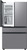 RF23BB8600QLAA Samsung 36" Bespoke Counter Depth 4-Door French Door Refrigerator with Beverage Center- Stainless Steel